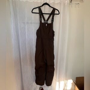 Brown Lands End Snow Bib Overalls